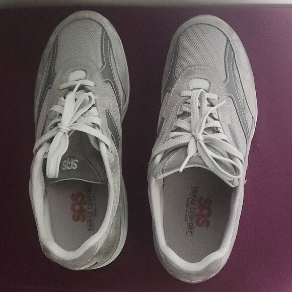 SAS Grey Journey Mesh Mens Walking Shoes Size 12-12.5 - Picture 7 of 8